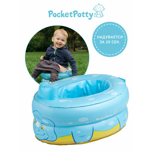 ROXY-KIDS горшок дорожный PocketPotty Динозавр, голубой