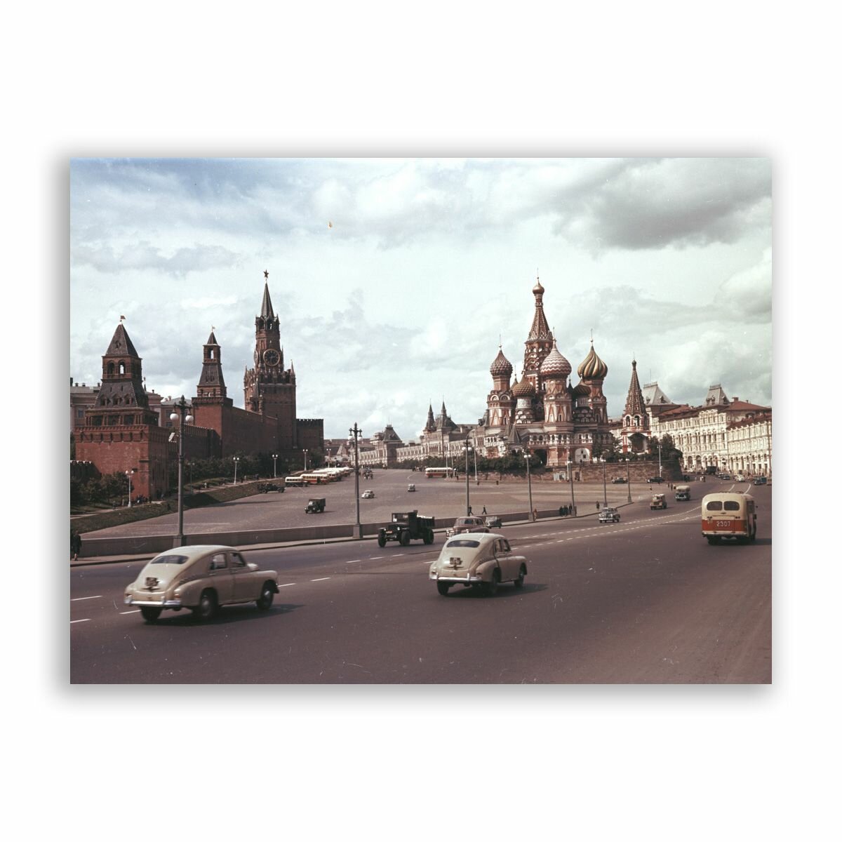 Советский постер, плакат на бумаге / Красная Площадь / Размер 60 x 80 см