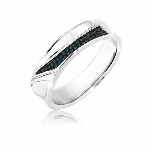 Кольцо VALTERA, серебро, 925 проба, бриллиант, размер 17.5, серебряный женское кольцо из серебра 925 пробы с бриллиантами 12 мм 11 карат