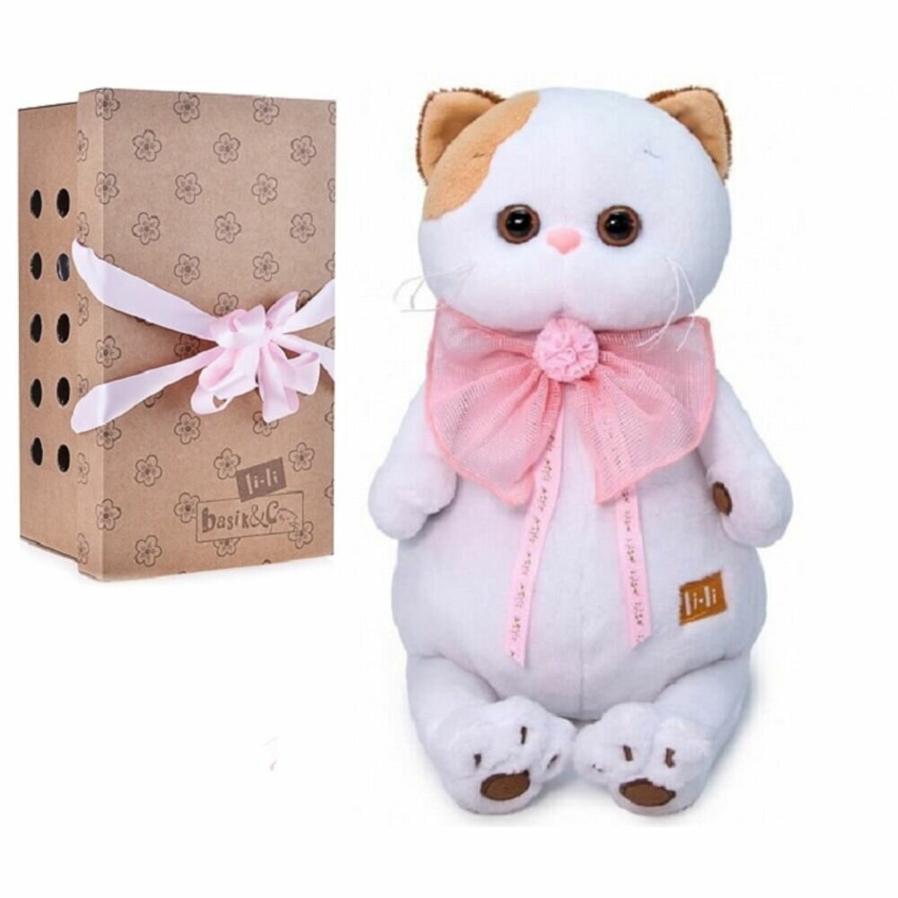 Budi Basa Мягкая игрушка Кошечка Ли-Ли с розовым бантом, 27 см - фото №9