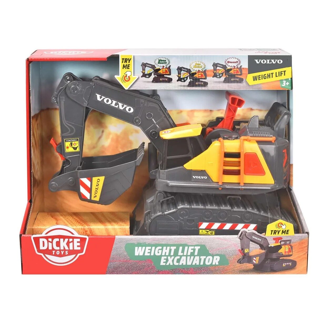 Экскаватор Dickie Toys Volvo (3725006), 30 см, серый