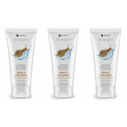 Jkosmec Пенка для умывания муцином улитки и гиалуроном 180 мл - 3 шт 2023₽