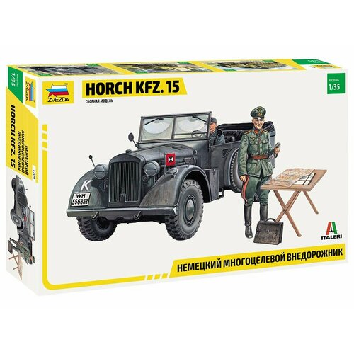 Сборная модель ZVEZDA Немецкий многоцелевой внедорожник Horch Kfz. 15 3709з немецкий многоцелевой внедорожник horch kfz 15