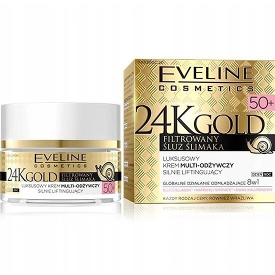 Питательный крем для лица Eveline 24K GOLD 50+, 50 мл