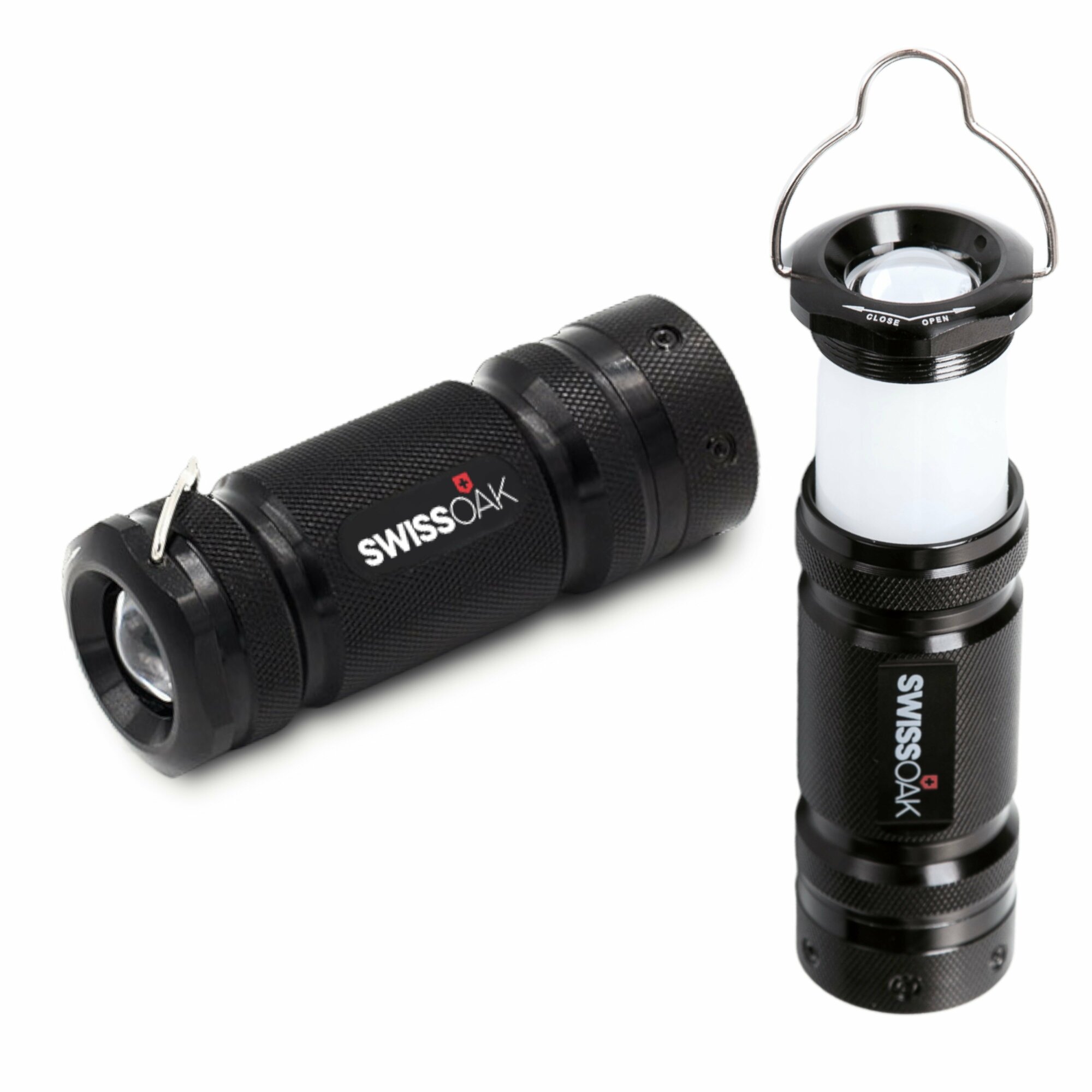 Фонарь SwissOak, ручной, корпус из металла, дальность освещения 15 метров