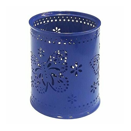 Стакан KWELT 895см металлический ажурный бабочки круглый синий 300₽