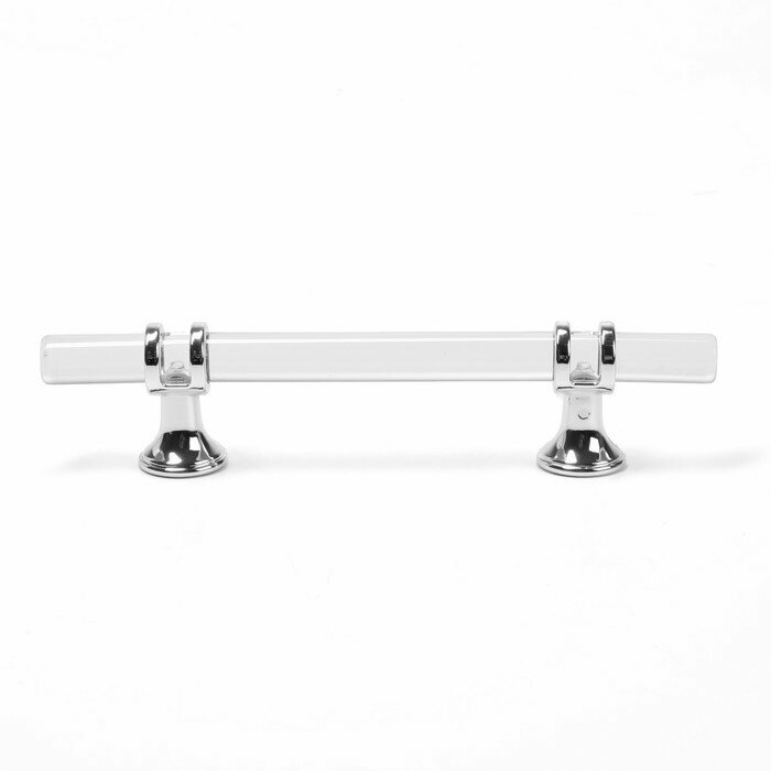 Изображение Ручка скоба CAPPIO PK106, м/о 96 мм, D=12 мм, пластик, цвет прозрачный/хром 9905901