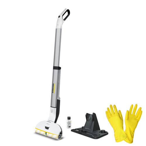 Электрошвабра Karcher EWM 2 Limited Edition + латексные перчатки комплект серых валиков для влажной уборки в ванной 2 055 007 0 karcher для электрошвабры 2 шт серый