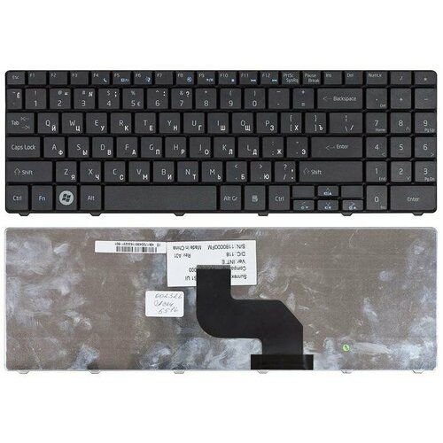 Клавиатура для Acer MP-08G63U4-698 русская, черная клавиатура для ноутбука acer mp 04653u4 698 русская черная