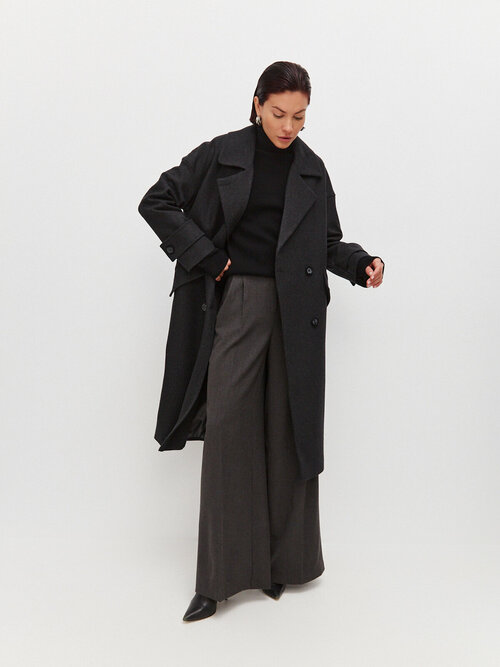 Пальто , размер XS, серый