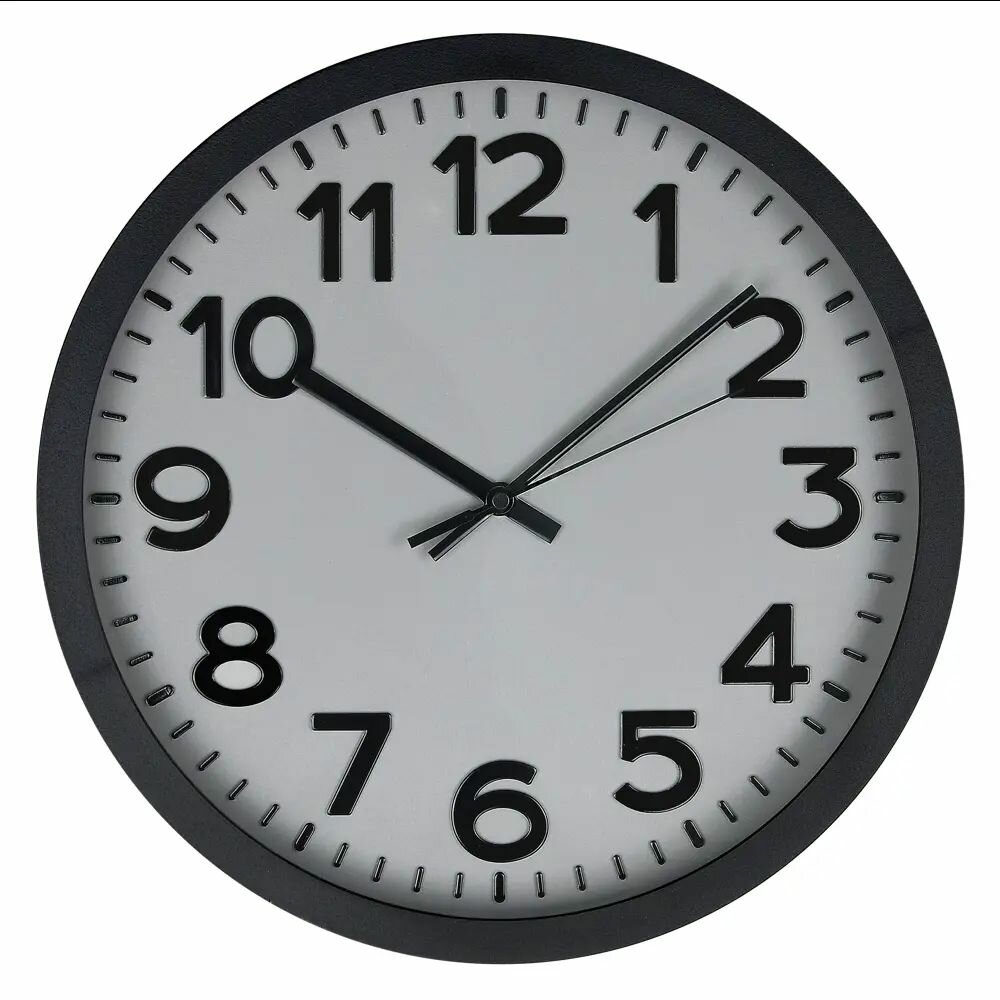 Часы настенные диаметр 30 см цвет серый