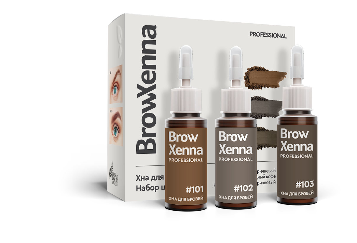 Набор Шатен хна для бровей, BrowXenna, 1 упак