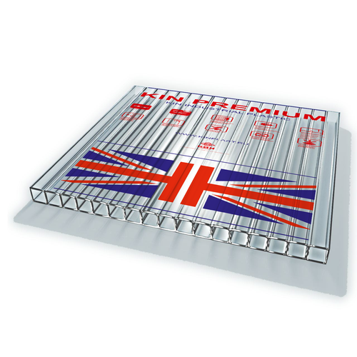 4 мм сотовый поликарбонат Кинпласт - цвет прозрачный 5216₽