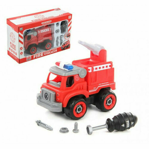 Конструктор-скрутка Пожарная машина 105685см 21 дет отвертка в наборе коробка 12710см 280000020 475₽