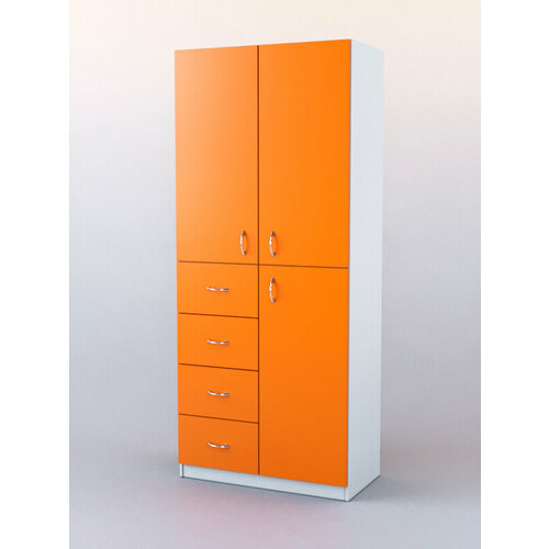 Шкаф для аптек 3 Белый Оранжевый 90 x 45 x 210 см 35609₽