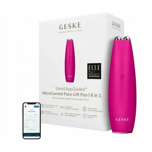 Лифтинг-массажер для лица Geske 6в1 микротоки розовый 1233100₽