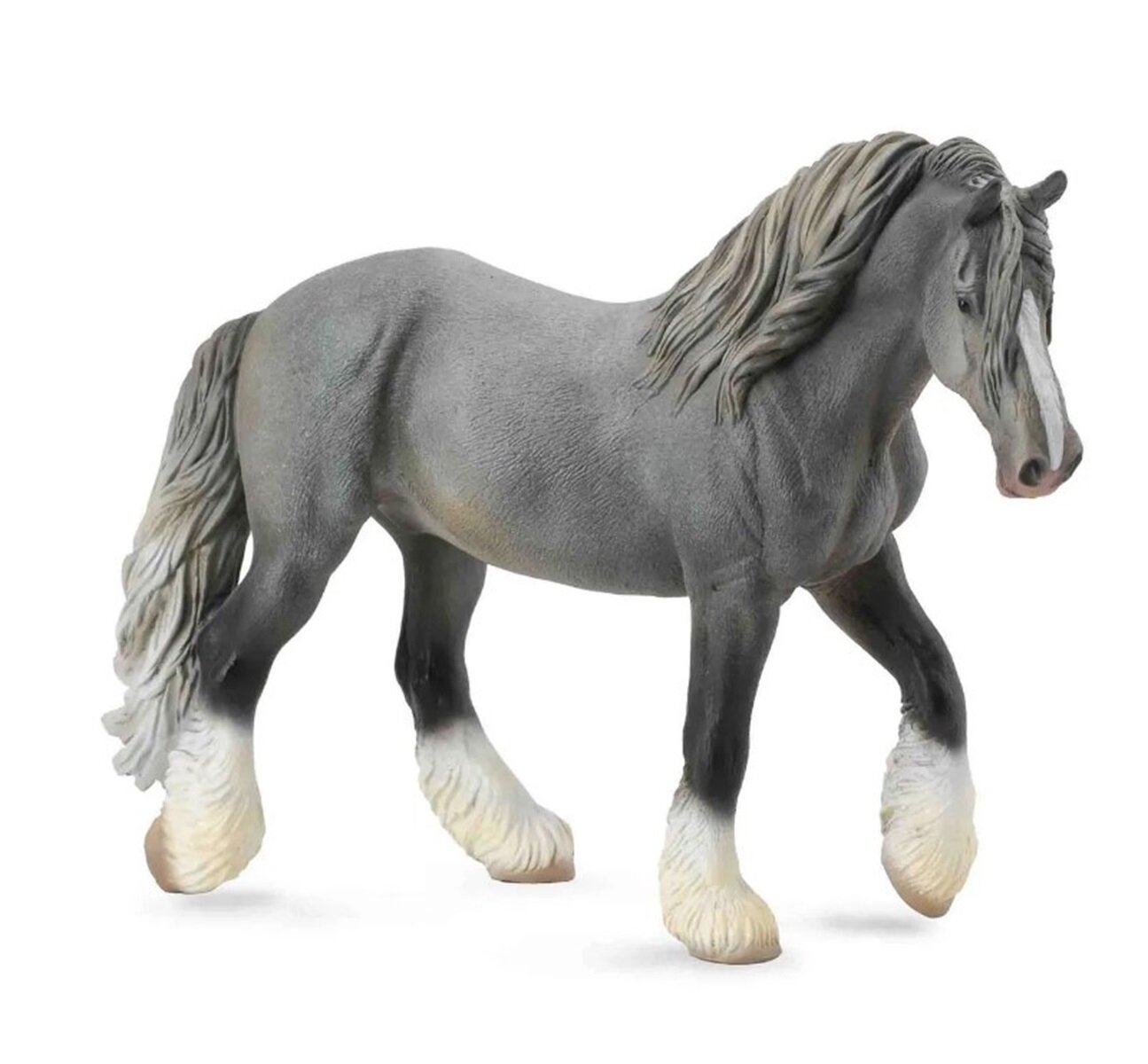 Фигурка Collecta Тяжеловоз Шайр, кобыла, серая 88574