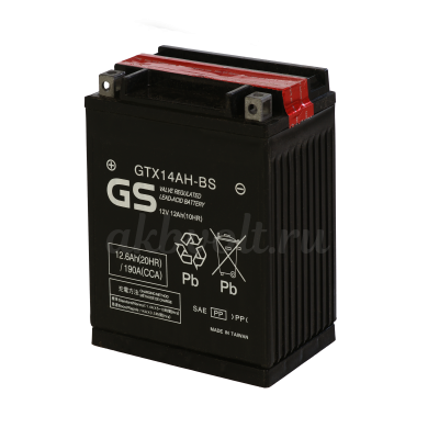 Аккумулятор GS Yuasa AGM 12Ач прямая полярность GTX14AH-BS