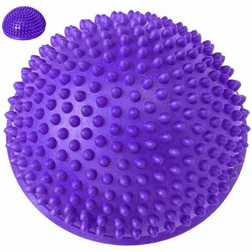 Полусфера массажная SPORTEX круглая надувная (ПВХ), D-16 см (фиолетовый) массажная полусфера 16 5х8см 1 шт пвх