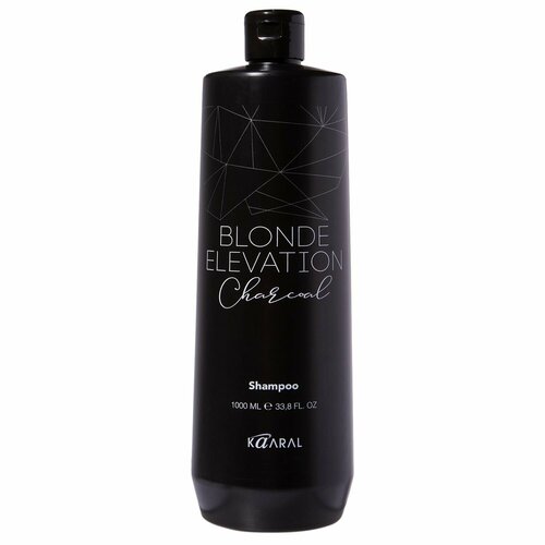 Kaaral ААА Черный угольный тонирующий шампунь для волос BLONDE ELEVATION CHARCOAL SHAMPOO LT 1 (1000мл)