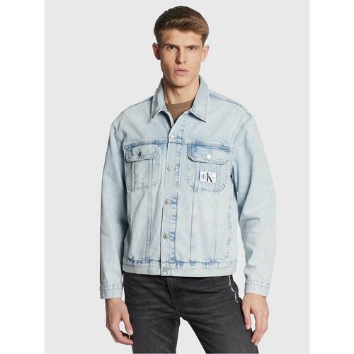 Джинсовая куртка Calvin Klein Jeans, размер XXL [INT], голубой джинсовая куртка calvin klein размер 48 50 синий