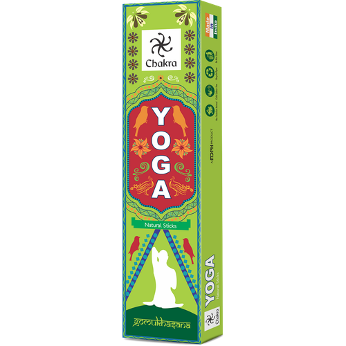 Chakra Yoga GOMUKHASANA Natural Sticks, Zed Black (Чакра Йога гомукхасана натуральные благовония палочки, Зед Блэк), уп. 15 г.