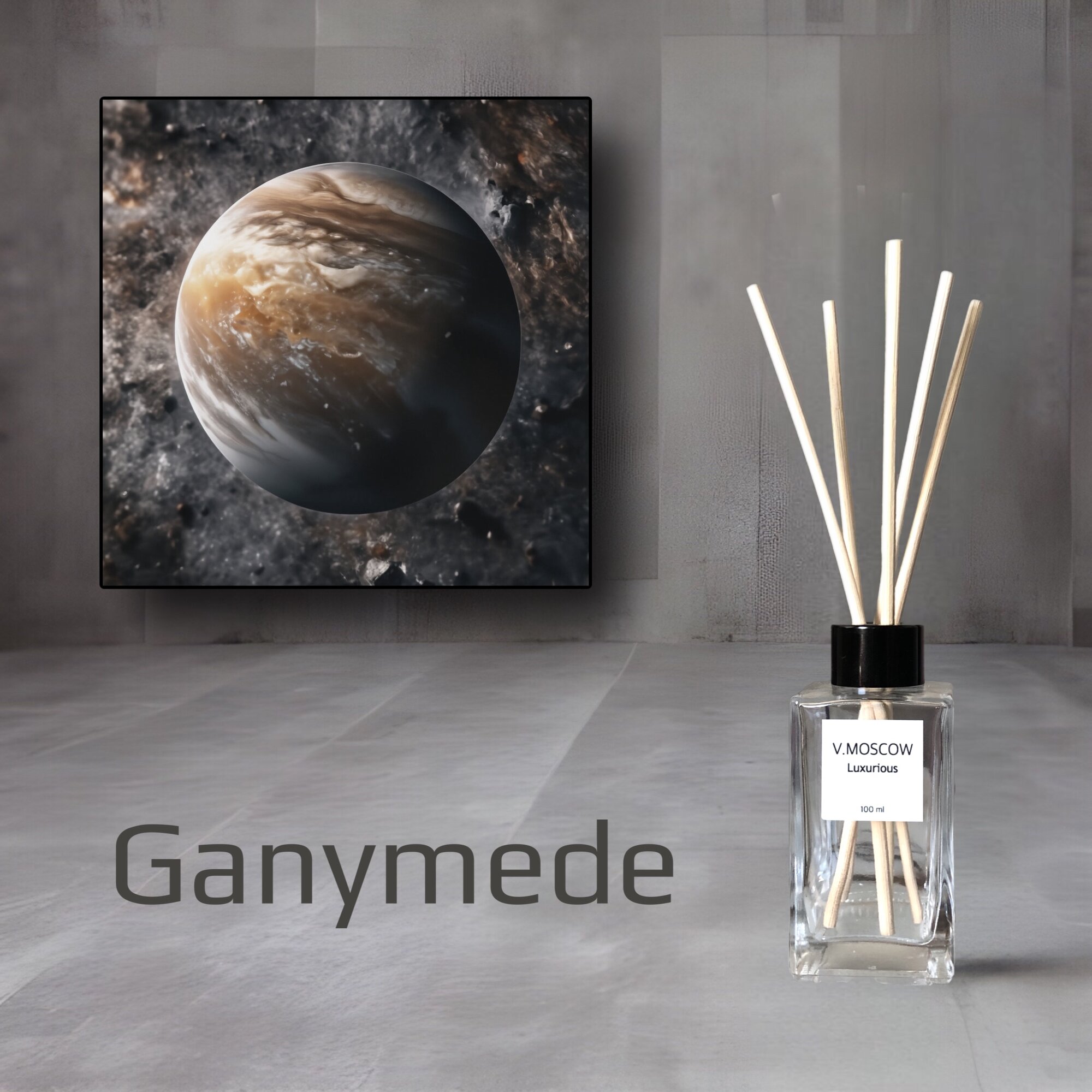фото Диффузор ароматический V.MOSCOW Luxurious "Ganymede", 100 мл, с ротанговыми палочками