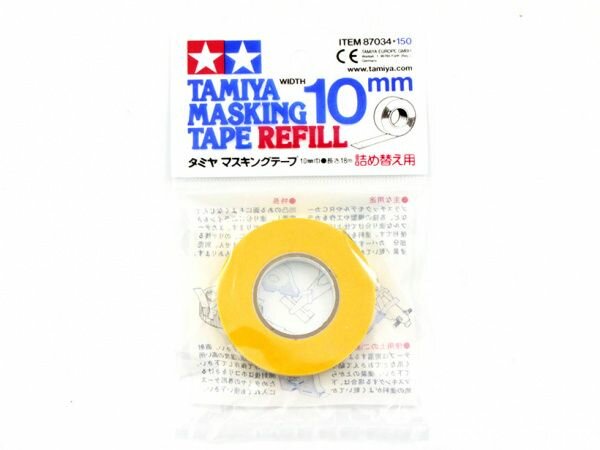 87034 Маскировочная лента, ширина 10мм, длина 18м. рулон. (Tamiya masking tape refill, 10mm)