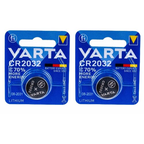 Батарейка Varta CR2032, 1 шт, 2 уп батарейка varta крона 1 шт 2 уп