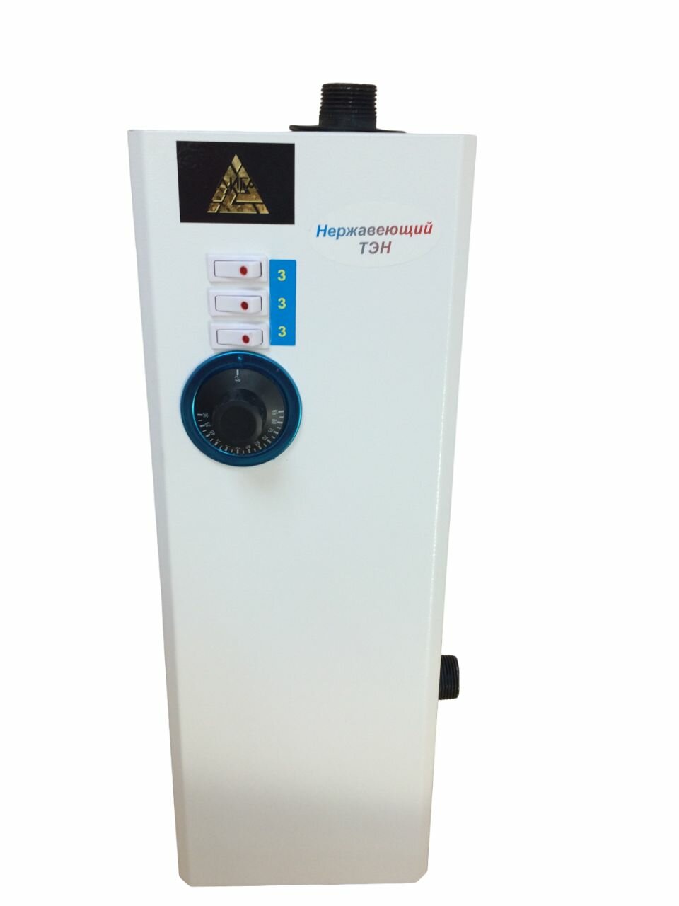 фото Электрический котел 9 квт Нержавеющий ТЭН патрубки вверх вправо
