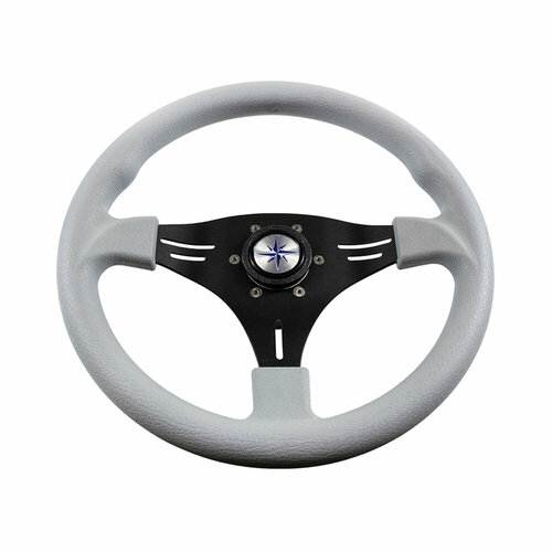 рулевое колесо sigma черного цвета Колесо рулевое MANTA, спицы черные 355 мм, серый