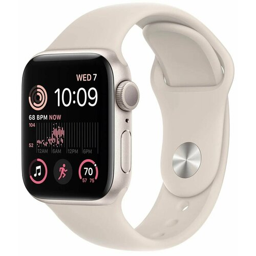 Умные часы Apple Watch Series SE Gen 2 2023 44 мм Aluminium Case GPS, starlight Sport Band