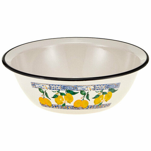 Миска hitt лимонная мозаика 227см 15л эмал сталь 1533₽