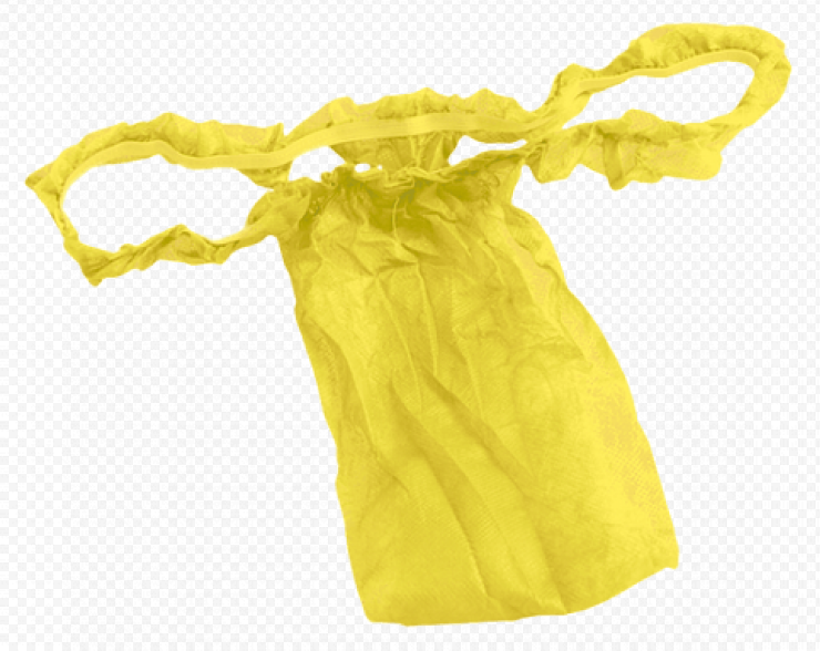 фото Чистовье, Трусики одноразовые бикини женские с рюшей, спанбонд, желтые, 10 шт 44-48