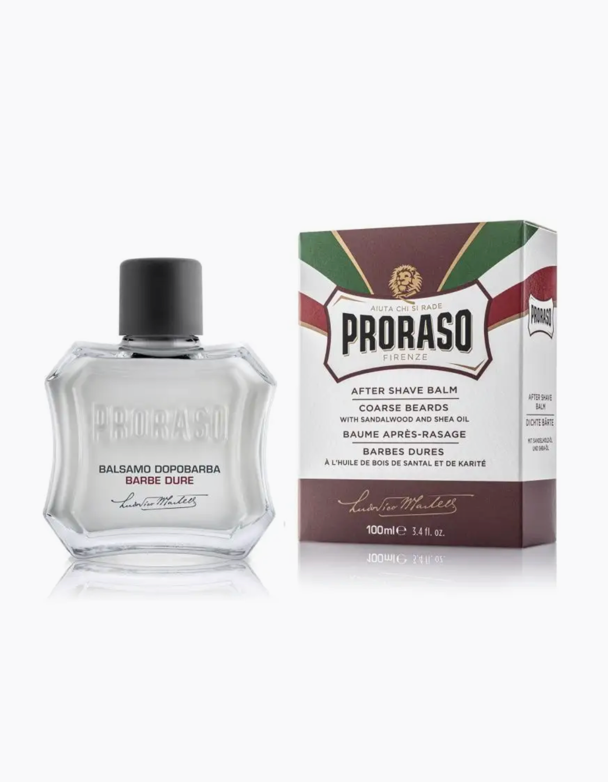 Прорасо / Proraso - Бальзам после бритья питательный Dorobarba Barbe Dure сандаловое дерево 100 мл