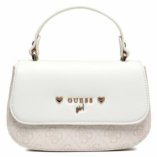 Сумка GUESS, белый lozenge small leather women s tote bag quilted chain female crossbody bags trending flap handbags pure color simple shoulder bag