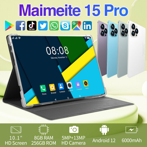 Maimeite 15 Pro планшет 2024 дюймов Android 126000 мАч8 ГБ 256 ТБ 930000₽