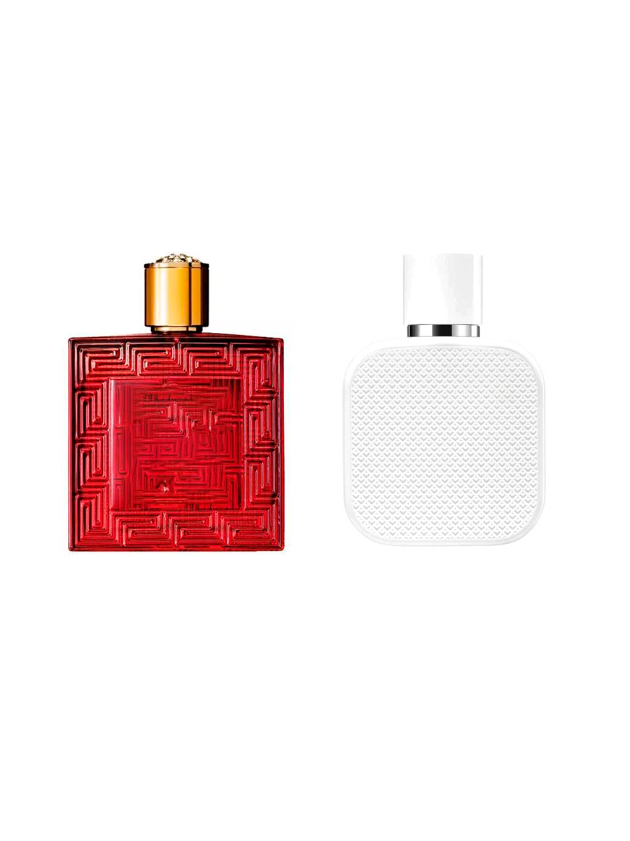 Подарочный набор для него по мотивам Versace Eros Flame, Lacoste L.12.12 Blanc 2 по 10 мл