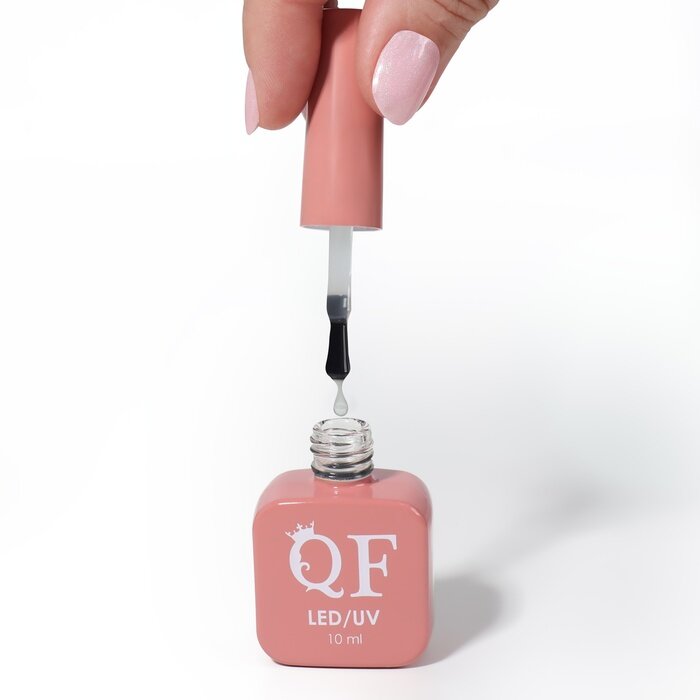 Queen fair Топ для ногтей, без липкого слоя, 10 мл, LED/UV, цвет прозрачный