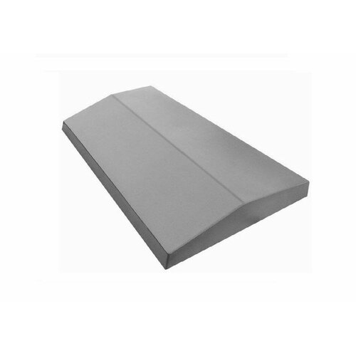 Двухскатный Колпак для забора 40х20х4 см, серый, 1 штука в упаковке, бетон, вес 7 кг