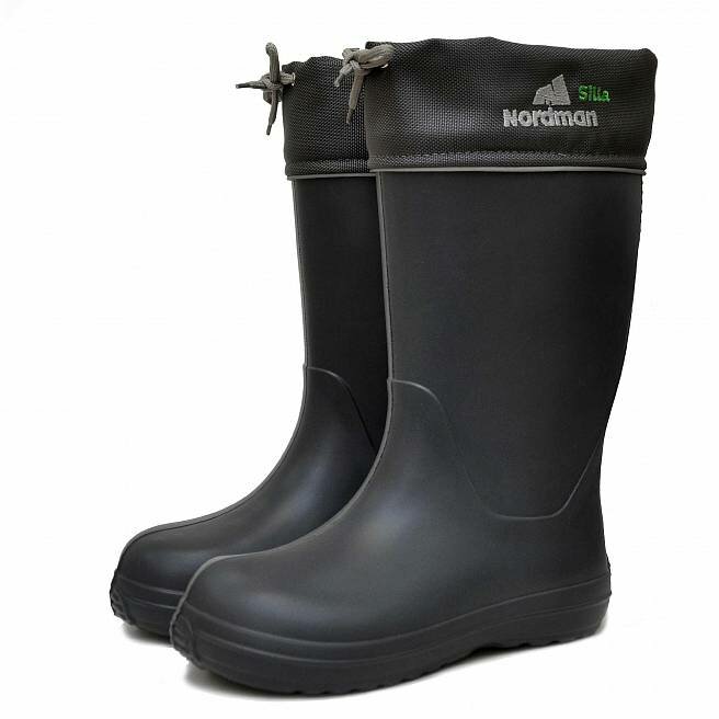 фото Женские сапоги Nordman Silla с мехом и манжетами, темно-серые, размер 38/39