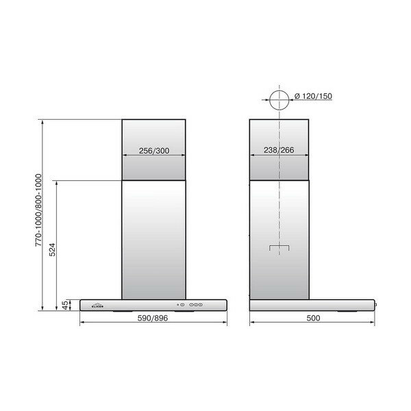 Каминная вытяжка Elikor Квадра 60П-430-К3Д белый (кв ii м-430-60-377)