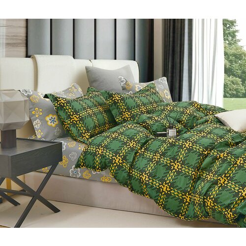 Комплект постельного белья евро сатин твил 100 хлопок 4 наволочки 6990₽