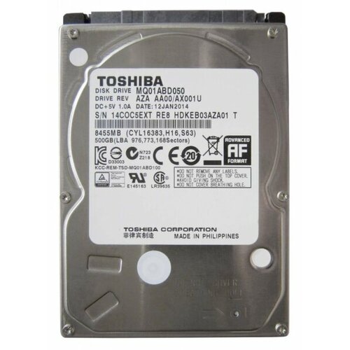 Жесткий диск Toshiba HDKEB03AZA01 750Gb 5400 SATAII 25 HDD 6170₽