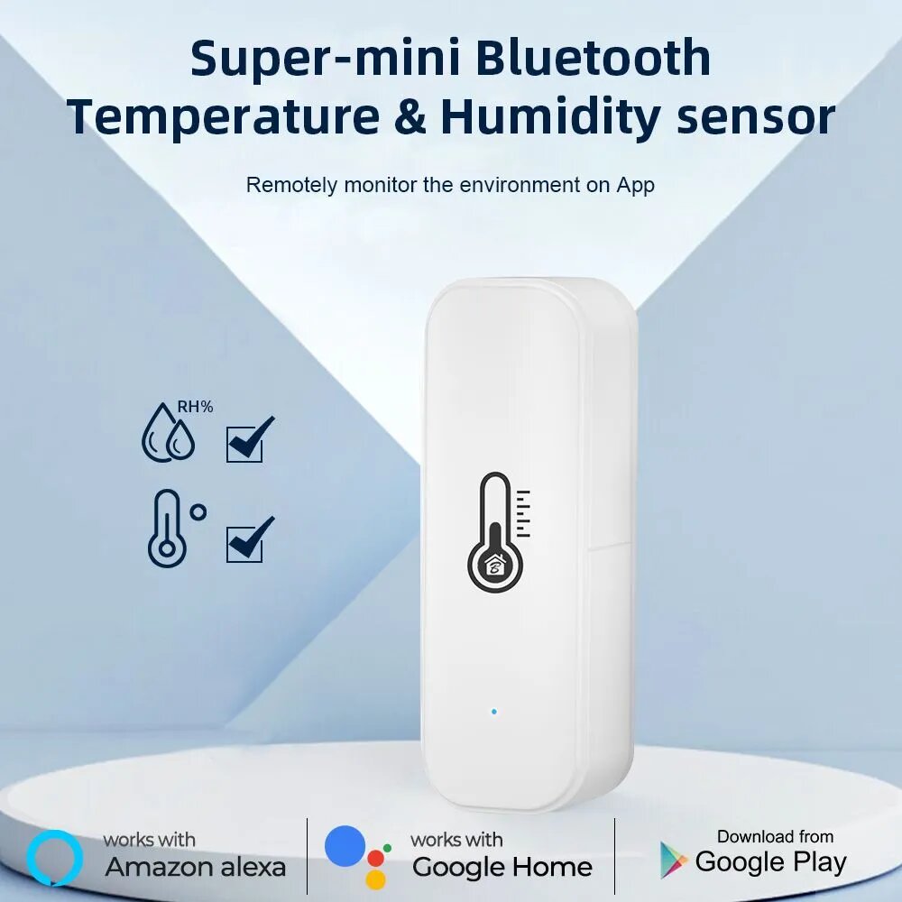 Tuya Bluetooth температуры влажности датчик мини, совместимый с Bluetooth APP пульт дистанционного управления термометр гигрометр датчик дома - фотография № 2