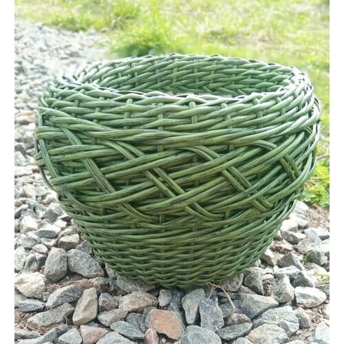 Уличное кашпо Бамбук 12 л искусственный ротанг ручная работа 3100₽