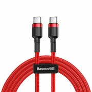 Кабель Baseus Cafule PD USB Type-C - USB Type-C, 2 м, красный/черный