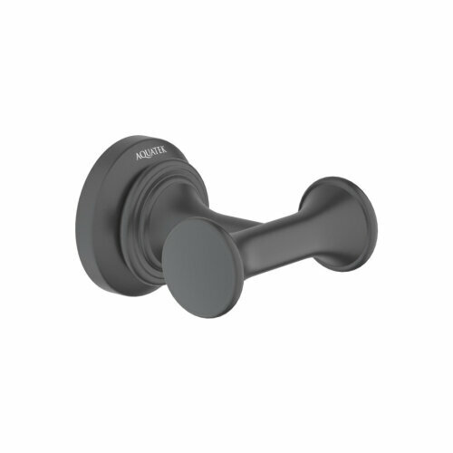 Крючок двойной AQUATEK классик, матовый черный AQ4502MB