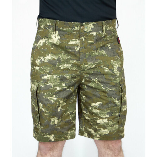Карго RAY Шорты мужские Military, размер 46, хаки шорты карго мужские камуфляжные модные свободные штаны со множеством карманов в стиле милитари брюки камуфляжные лето