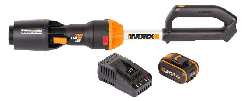 Аккумуляторная воздуходувка бесщеточная WORX WG543E, 20В, 4 АЧ х 1, ЗУ 2А, коробка